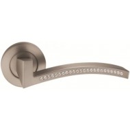 Ручки дверные ORO&ORO Azore 105СR-16E MSN матовый никель/ Swarovski