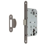Замок врезной HISAR (96*50WC) SD 410B-S (PL) пластиковий язычок SBN матовый черный никель