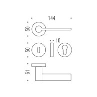 Ручки дверные Colombo Tool MD 11 матовый хром