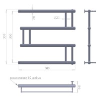 Paladii Вираж с полкой 530х500/4 ПВ001