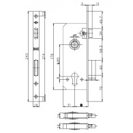 KALE KILIT 152/RP (40 mm) никель без ответной планки 3 кл.