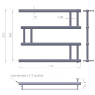 Paladii Вираж с полкой 530х700/4 ПВ003