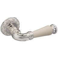Ручки дверные Gavroche NEODIUM Nd-Z20 BS/B яркое серебро/бежевый