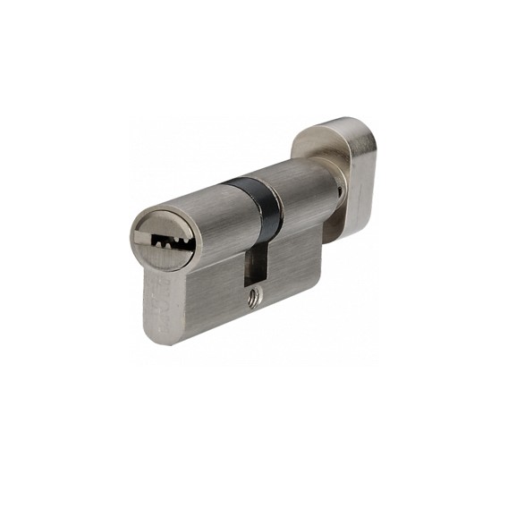 Цилиндр MVM P6P40/40T SN ключ/тумблер матовый никель