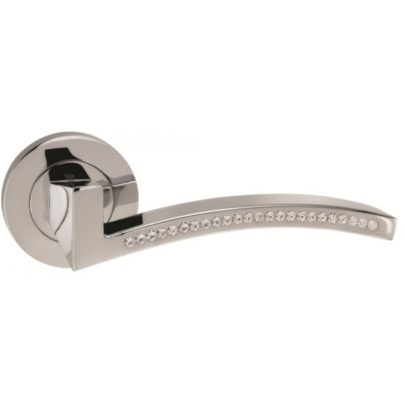 Ручки дверные ORO&ORO Azore 105СR-16E CP хром/Swarovski