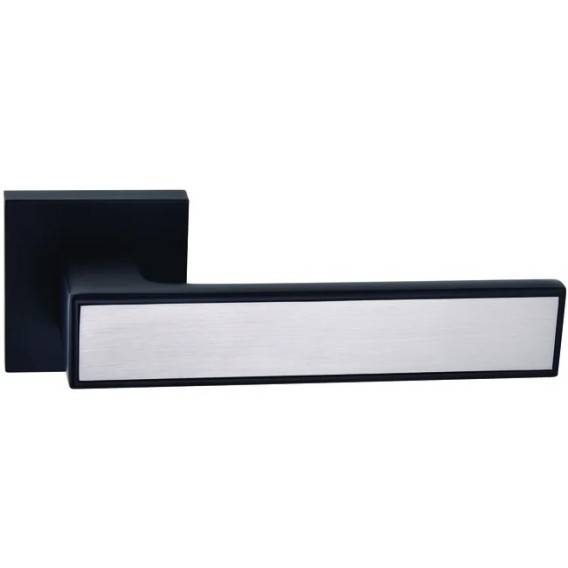 Ручки дверні ORO&ORO Ombra 078-15E Black/MSN чорний матовий/нікель (вставка)