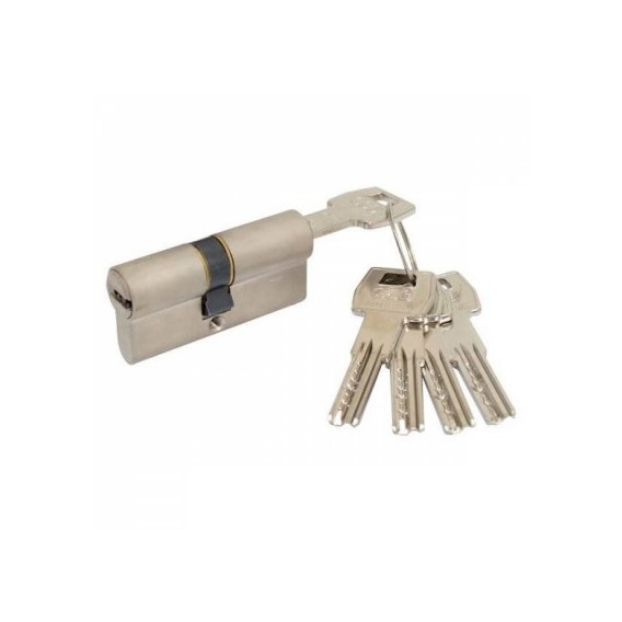 Циліндр AGB Mod. 5000PS/90мм, ключ-ключ, 30/60, матовий нікель